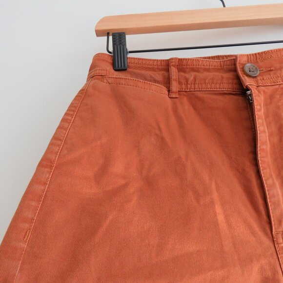 EVERLANE The Lightweight Straight-Leg Crop Pants in Burnt Orange Utility Size 0 - Picture 9 of 15